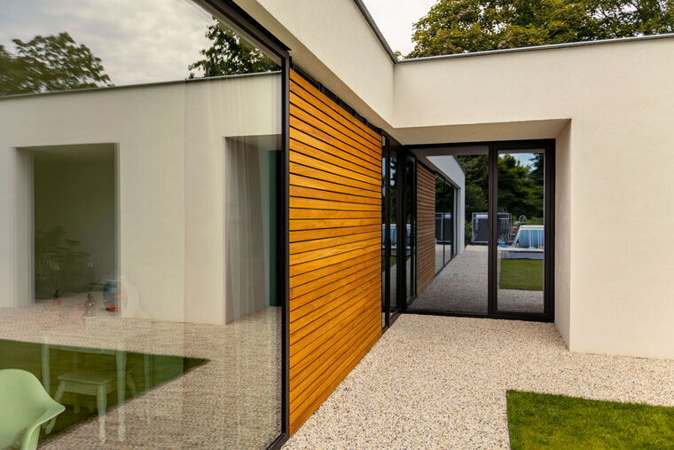 Steel look kozijnen in een nieuwbouwwoning